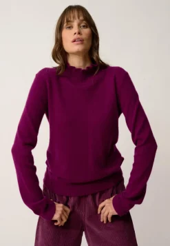TRILA pull col montant prune
