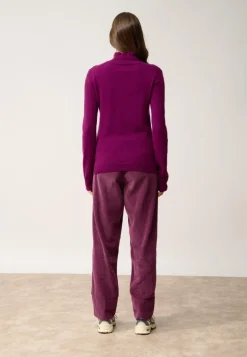 TRILA pull col montant prune