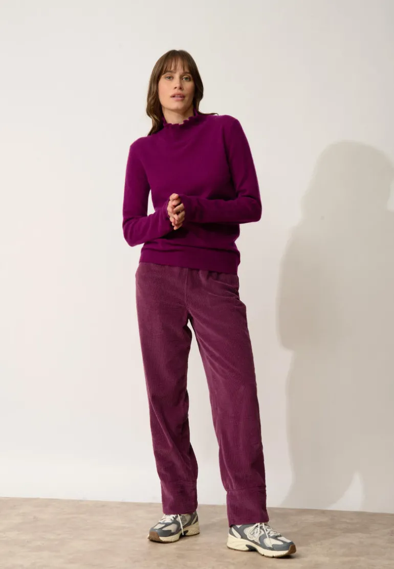 TRILA pull col montant prune