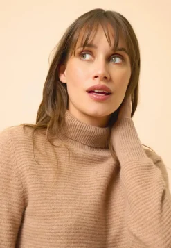 UDNY pull col roulé camel chiné