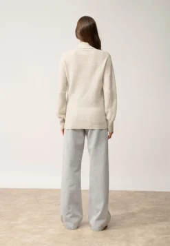 UDNY pull col roulé gris perle chiné