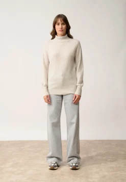 UDNY pull col roulé gris perle chiné