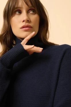 UDNY pull col roulé navy