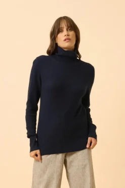 UDNY pull col roulé navy