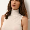 VIOLET pull col roulé ivoire