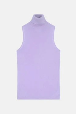 VIOLET pull col roulé mauve