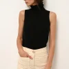 VIOLET pull col roulé noir