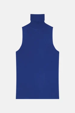 VIOLET pull col roulé outremer
