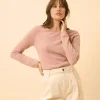 VIVIAN pull col rond bois de rose