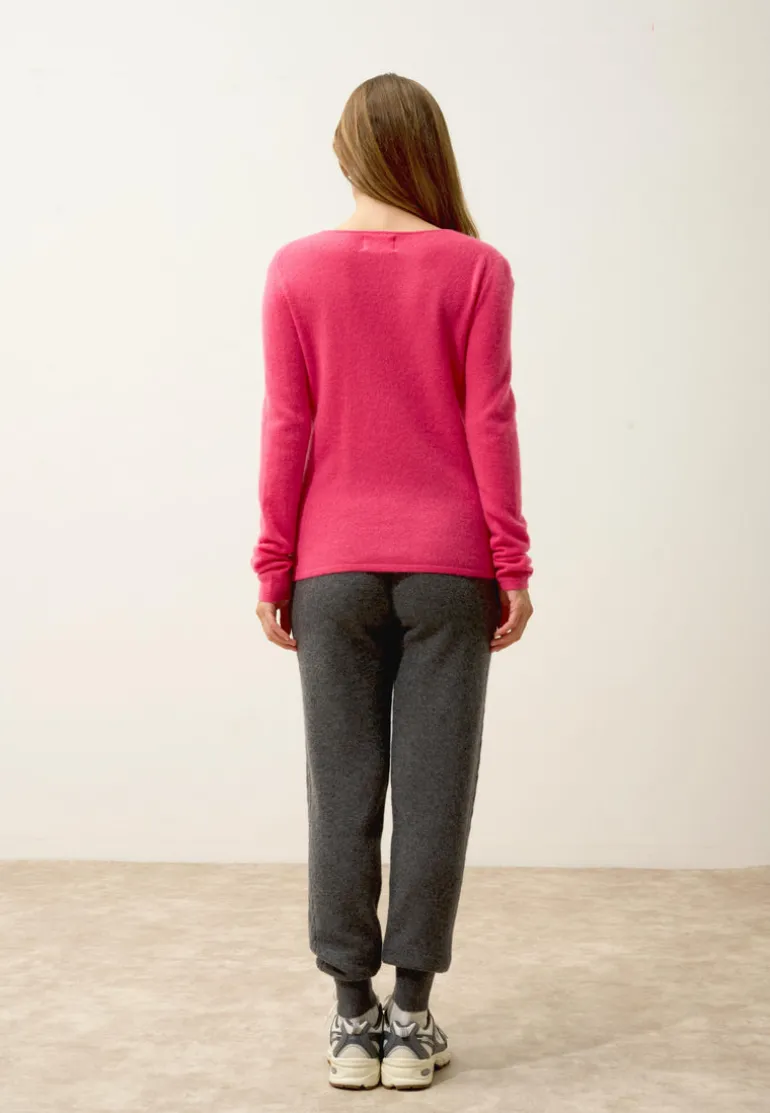 VIVIAN pull col rond fraise
