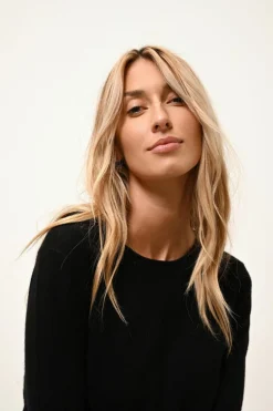 VIVIAN pull col rond noir