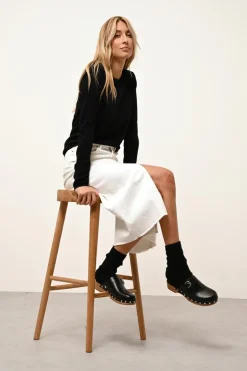 VIVIAN pull col rond noir