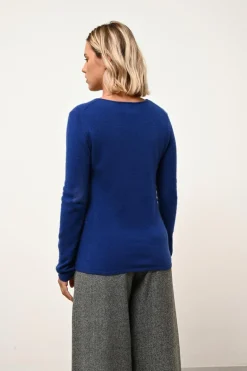 VIVIAN pull col rond outremer