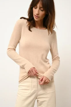 VIVIAN pull col rond sable