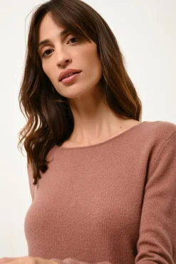 VIVIAN pull col rond terracota