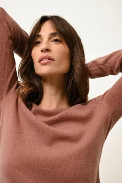 VIVIAN pull col rond terracota