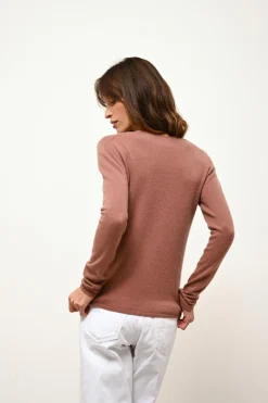 VIVIAN pull col rond terracota