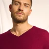 WALT pull col v bordeaux