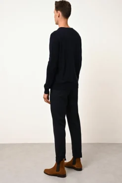 WALT pull col v navy