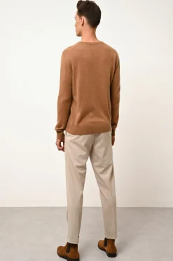 WALT pull col v noisette
