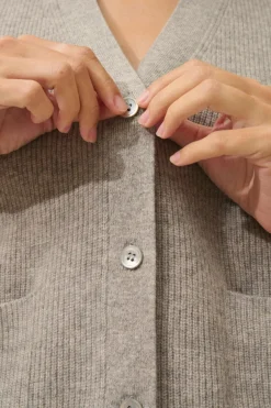 YASMINE cardigan col v nuage chiné