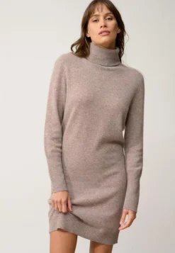 ZOELA robe col roulé caribou chiné