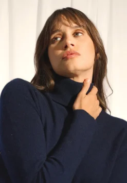 ZOELA robe col roulé navy